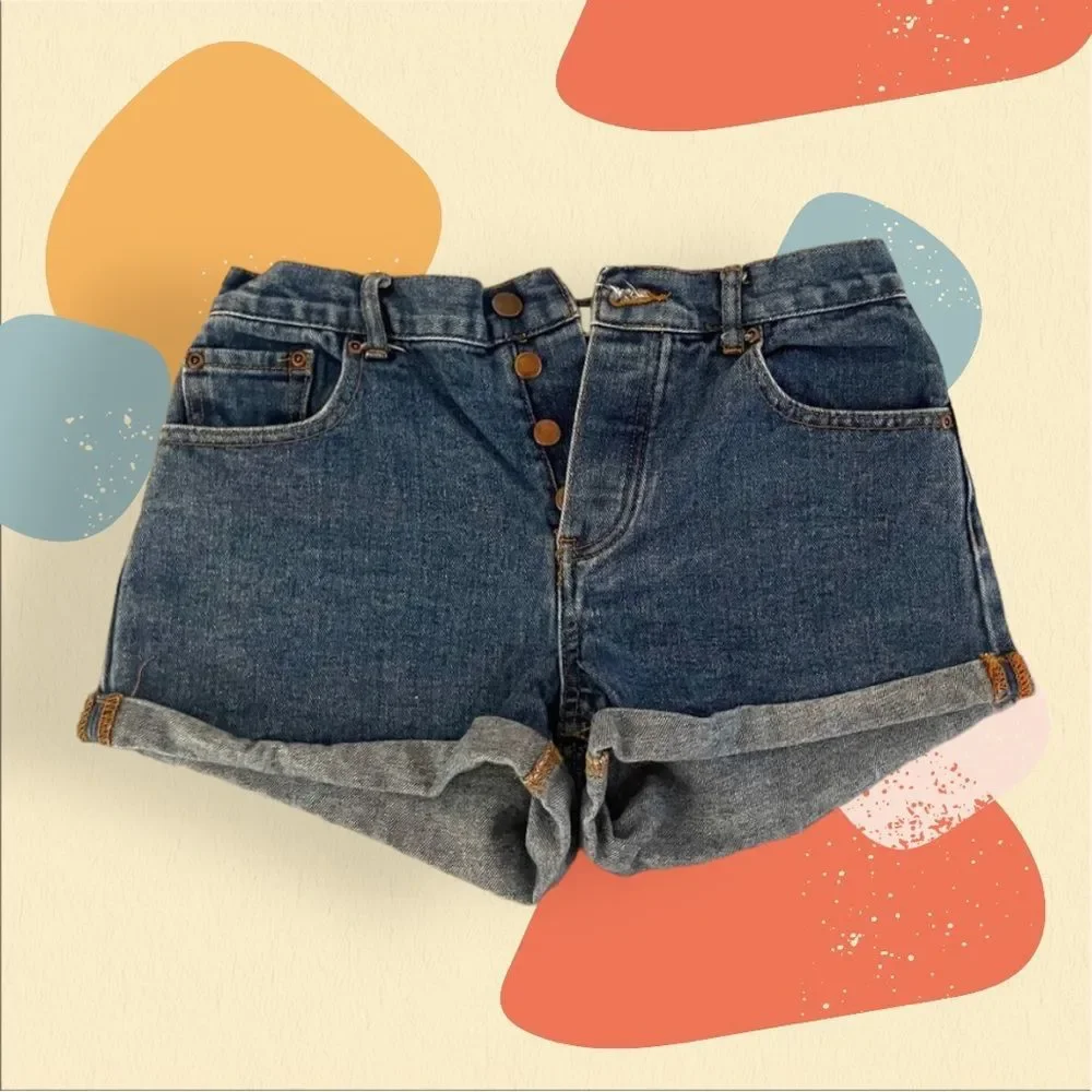 Button Fly Denim Shorts Size 25
